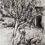 'Take a break', charcoal on paper, 30 x 20 cm., 2024