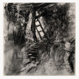 'Treehouse', charcoal on paper, 30 x 30 cm., 2026, SOLD