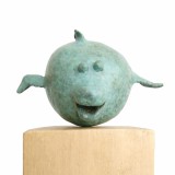 'Bola' 10 x 17 x 12 cm., bronze on wooden base, 120 x 15 x 15 cm.