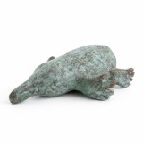 'Toupa' 4 x 11 x 13 cm., bronze